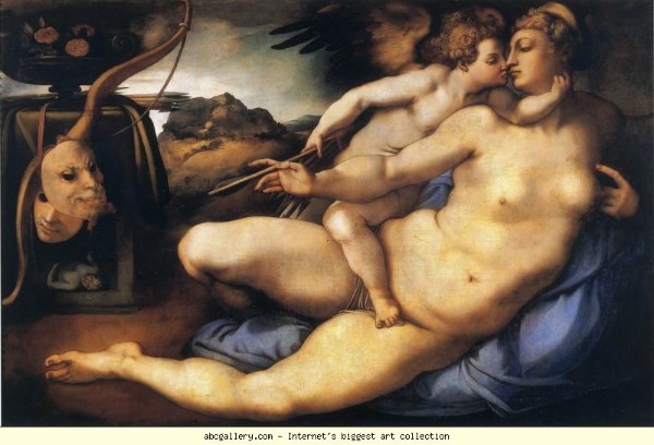 Jacopo Potormo:  Venus en Cupido,  ca. 1533